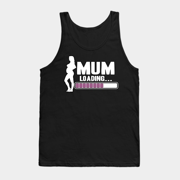 Cute Mom To Be Loading New Mother Newborn Baby Pregnancy Pregnant Tank Top by Kuehni